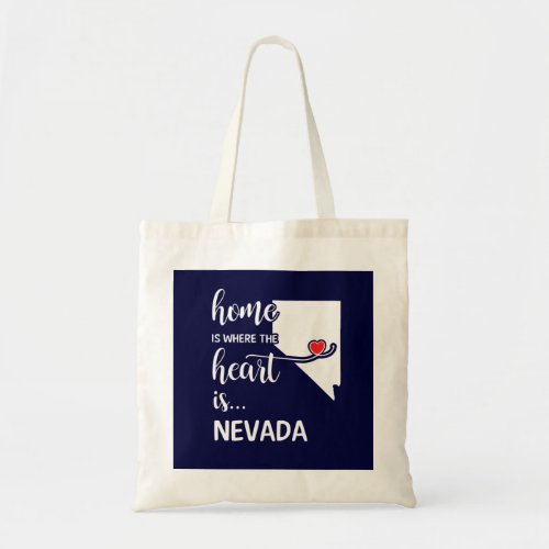 Nevada home is where the heart is tote bag