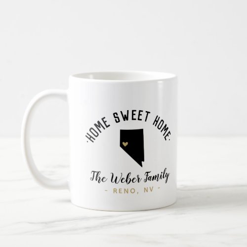 Nevada Home Sweet Home Family Monogram Mug