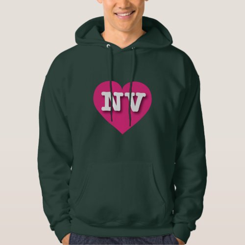 Nevada Hot Pink Heart _ I love NV Hoodie