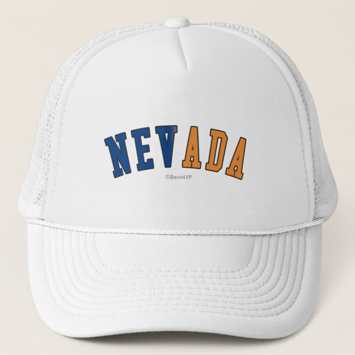 Nevada in State Flag Colors Mesh Hat