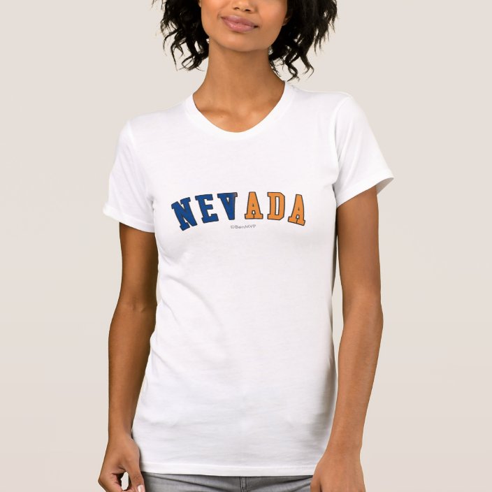 Nevada in State Flag Colors Tshirt