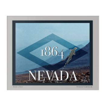 Nevada Landscape Poster Acrylic Print by DevelopingNature at Zazzle