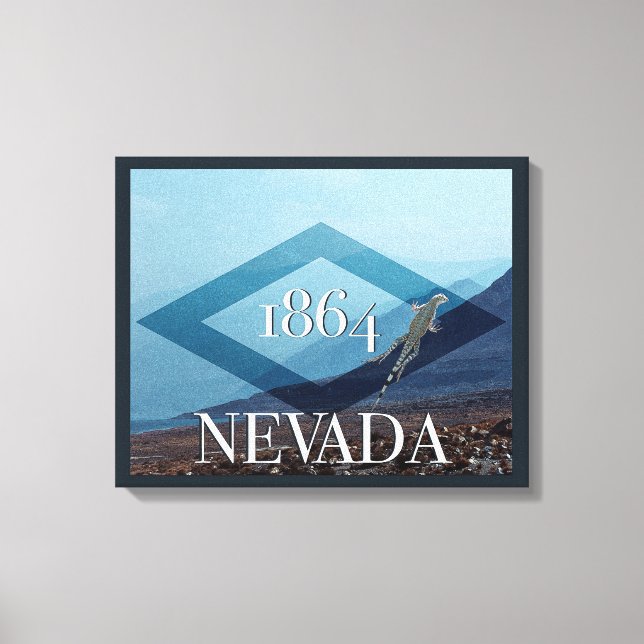 Nevada Landscape Poster Canvas Print (Front)