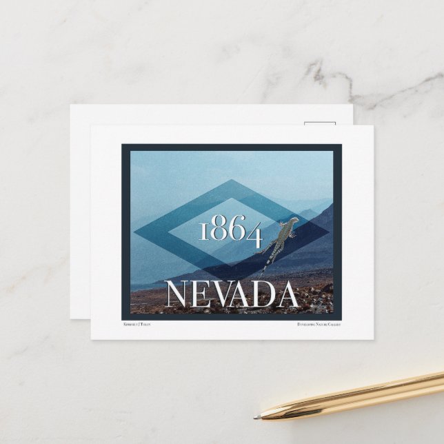 Nevada Landscape Poster Postcard (Front/Back In Situ)