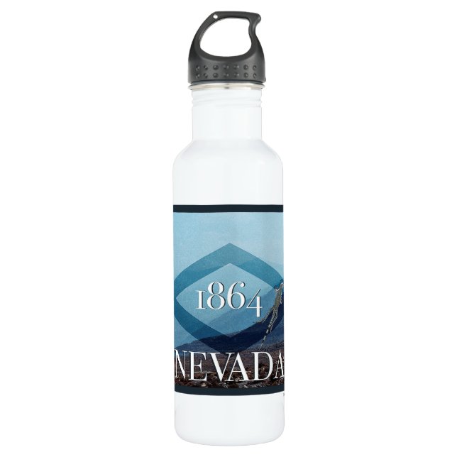Nevada Landscape Poster Stainless Steel Water Bottle (Front)