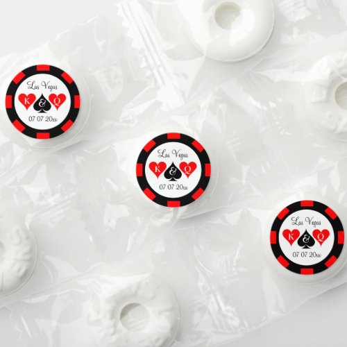 Nevada Las Vegas wedding custom poker chip design Life Saver Mints