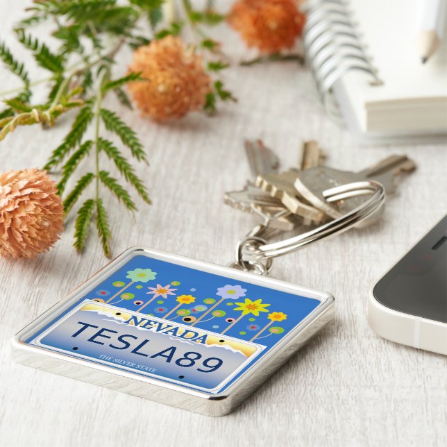 Nevada license plate keychain (Side)