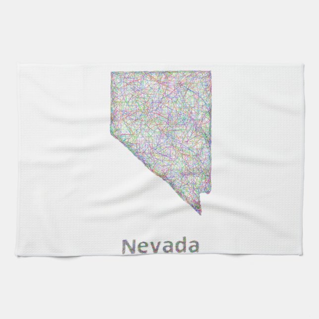 Nevada map towel (Horizontal)