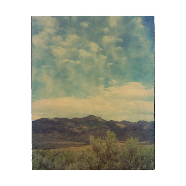 Nevada MountainSkyline Wood Wall Decor (Front)