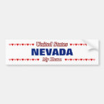 [ Thumbnail: Nevada - My Home - United States; Hearts Bumper Sticker ]