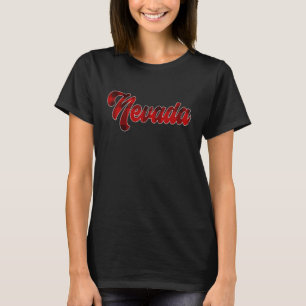 Nevada NV Pride Plaid Script Text For Men Women T-Shirt