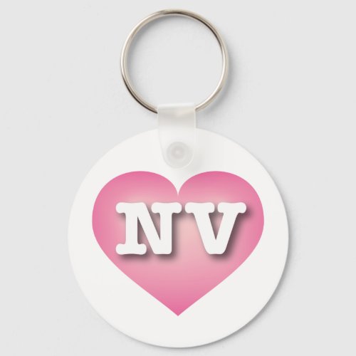 Nevada Pink Fade Heart _ I love NV Keychain
