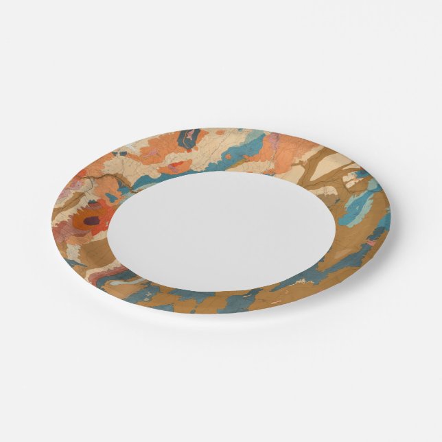 Nevada Plateau Geological Paper Plates (Angled)