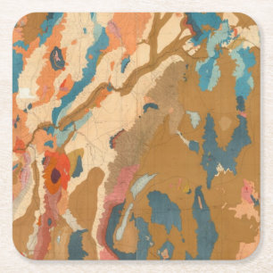 Nevada Plateau Geological Square Paper Coaster