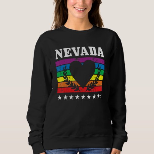 Nevada Pride Flag Pride Month LGBTQ Flag LGBT Comm Sweatshirt