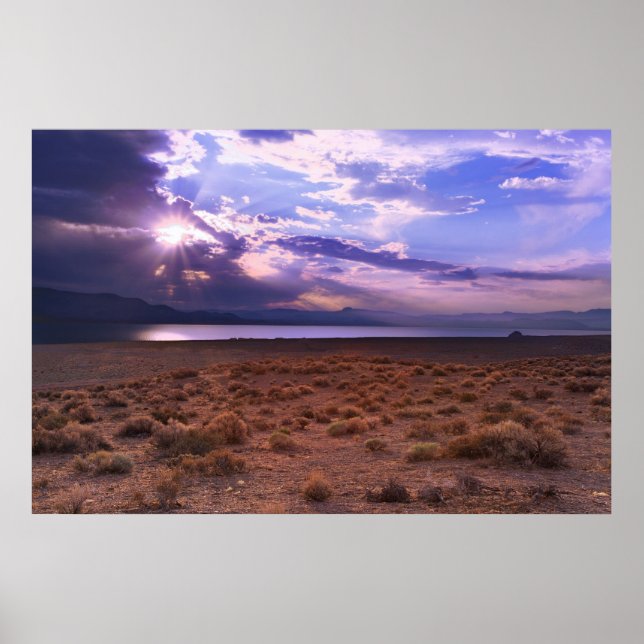 Nevada Pyramid Lake Sunrise Poster (Front)