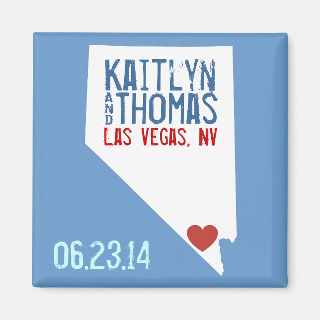Nevada Save the Date - Customizable City Magnet (Front)