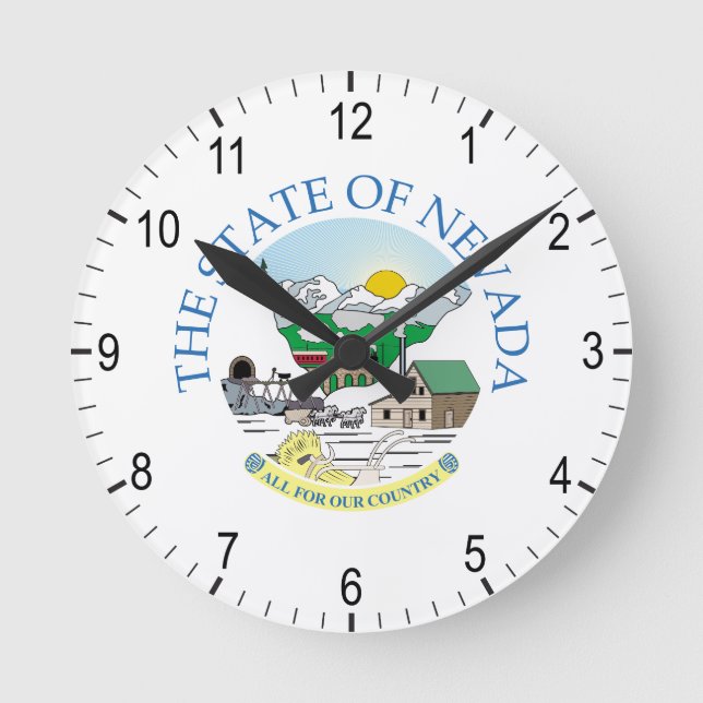 Nevada sign round clock (Front)