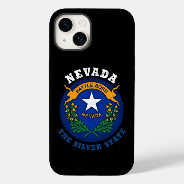 NEVADA SILVER STATE FLAG Case-Mate iPhone CASE (Back)