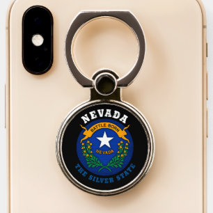 NEVADA SILVER STATE FLAG PHONE RING STAND