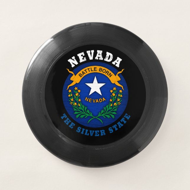 NEVADA SILVER STATE FLAG Wham-O FRISBEE (Front)