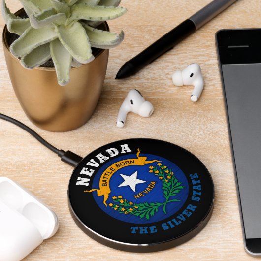 NEVADA SILVER STATE FLAG WIRELESS CHARGER (Desk 2)