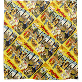 Nevada Souvenir Vintage Postcard Vegas Wedding Shower Curtain