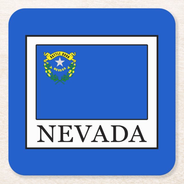 Nevada Square Paper Coaster (Front)