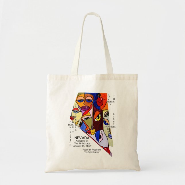 Nevada State Art by Deprise Tote Bag (Front)