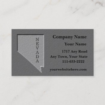 Nevada State  Business Card  Carved Stone Look by dbvisualarts at Zazzle