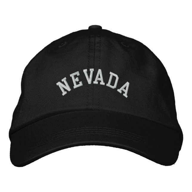 Nevada State Embroidered Embroidered Baseball Cap (Front)