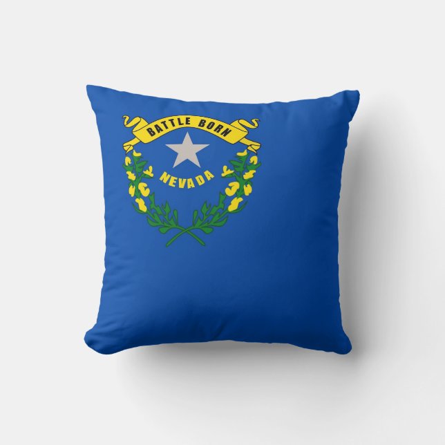 Nevada State Flag American MoJo Pillow (Front)