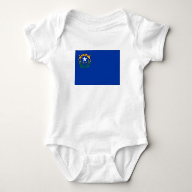 Nevada State Flag Baby Bodysuit (Front)