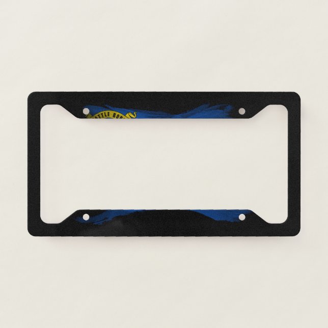 Nevada state flag brush stroke, Nevada flag License Plate Frame (Front)