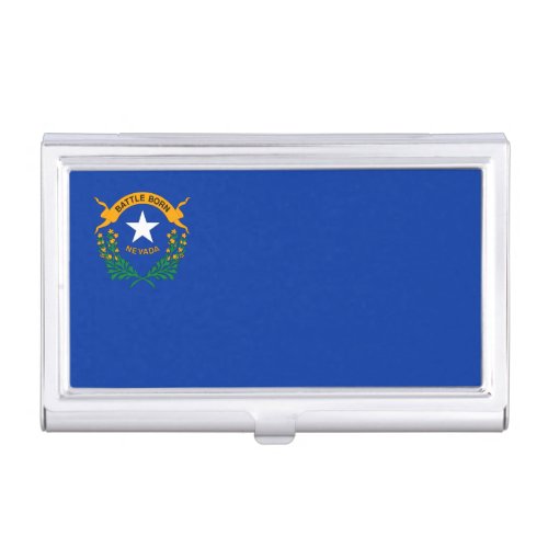 Nevada State Flag Business Card Case