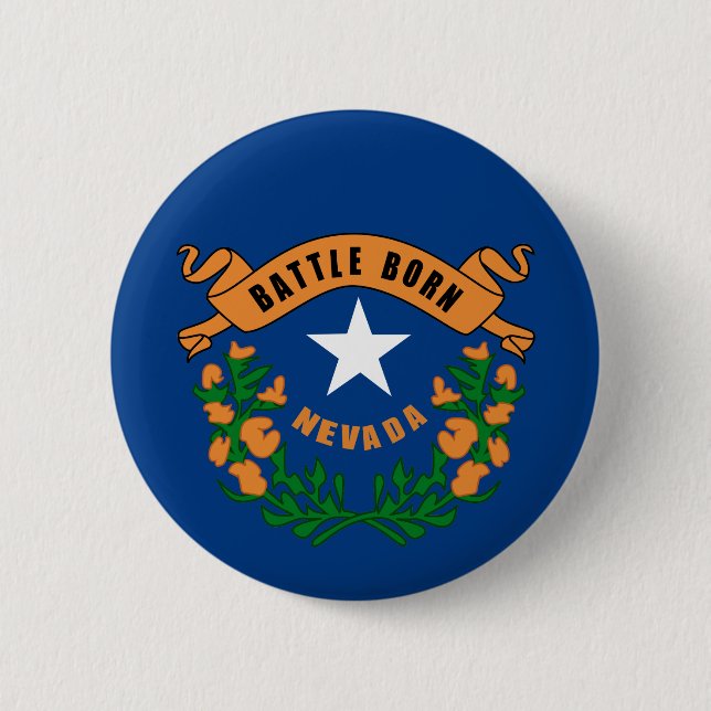 Nevada State Flag Button (Front)