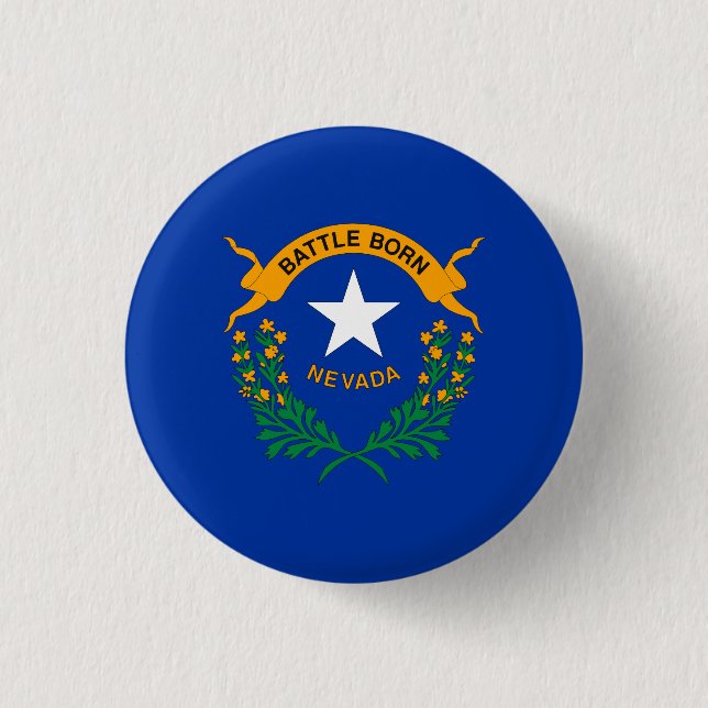 Nevada State Flag Button (Front)