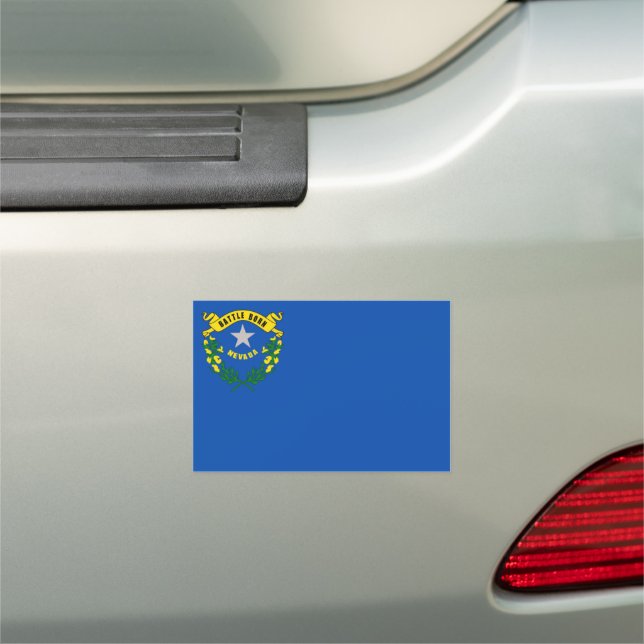 Nevada state flag car magnet (In Situ)