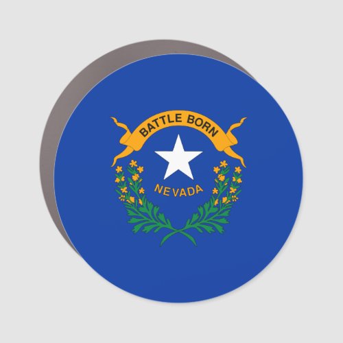 Nevada State Flag Car Magnet