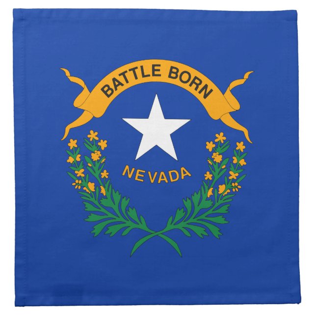 Nevada State Flag Cloth Napkin (Front)