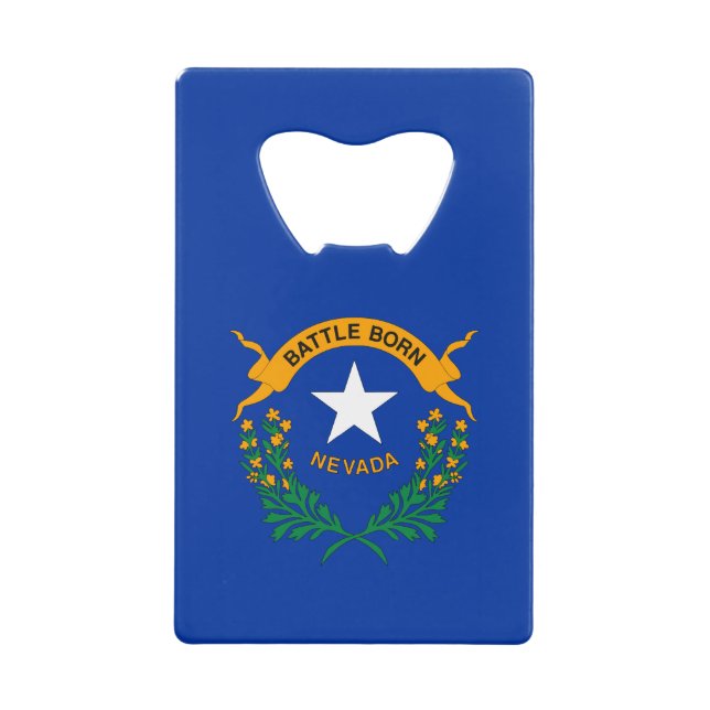 Nevada State Flag Credit Card Bottle Opener (Front)