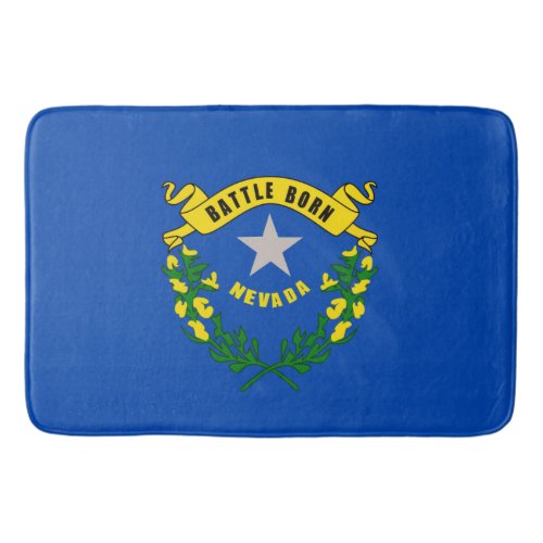 Nevada State Flag Design Bathroom Mat