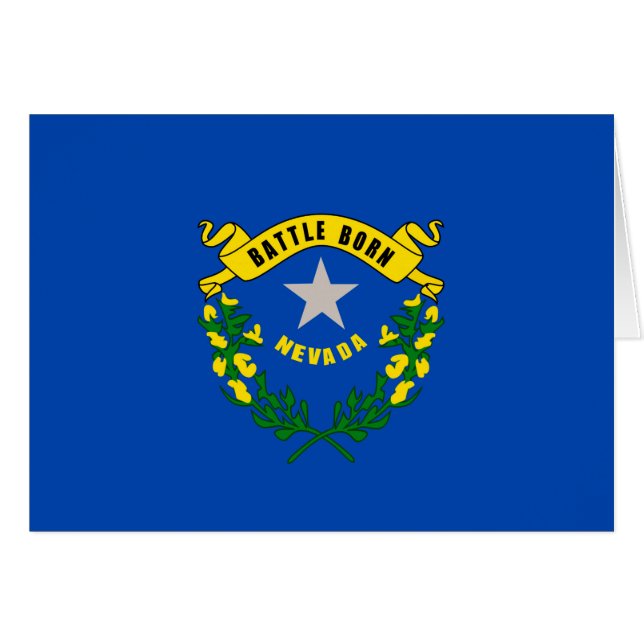 Nevada State Flag Design Cards (Front Horizontal)