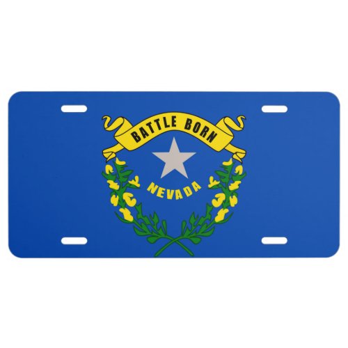 Nevada State Flag Design decor License Plate