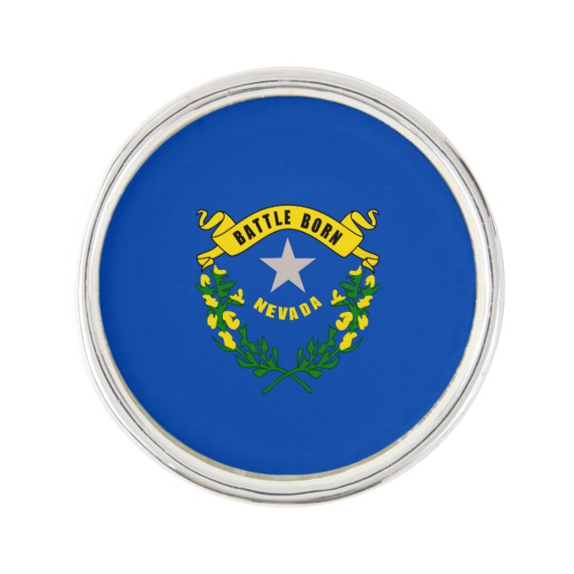 Nevada State Flag Design decor Pin (Front)