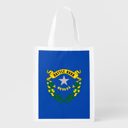 Nevada State Flag Design Grocery Bag