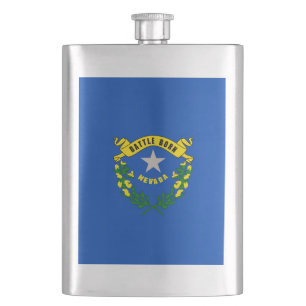 Nevada State Flag Design Hip Flask