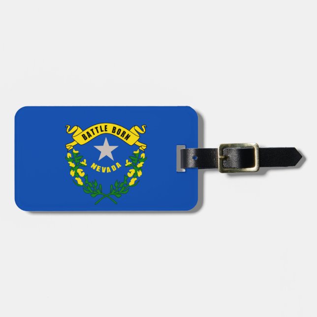 Nevada State Flag Design Luggage Tag (Front Horizontal)