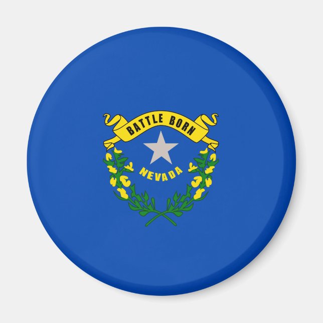 Nevada State Flag Design Magnet (Front)