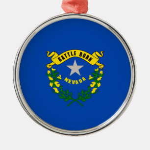 Nevada State Flag Design Metal Ornament